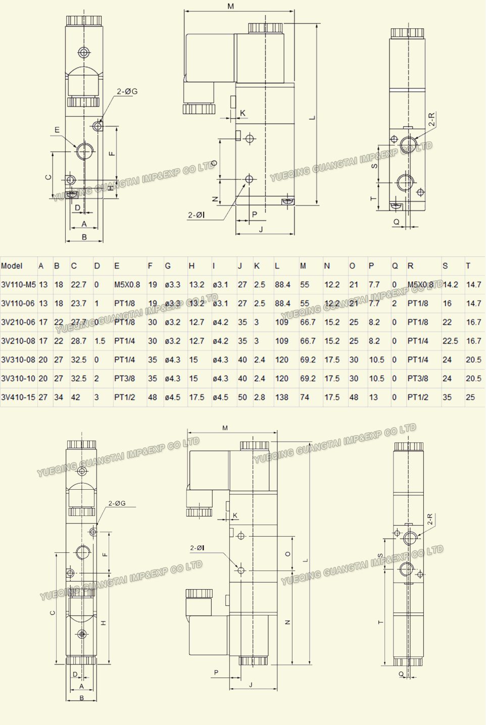 Good Quality 4V220 Double Pneumatic Air Control Solenoid Valve