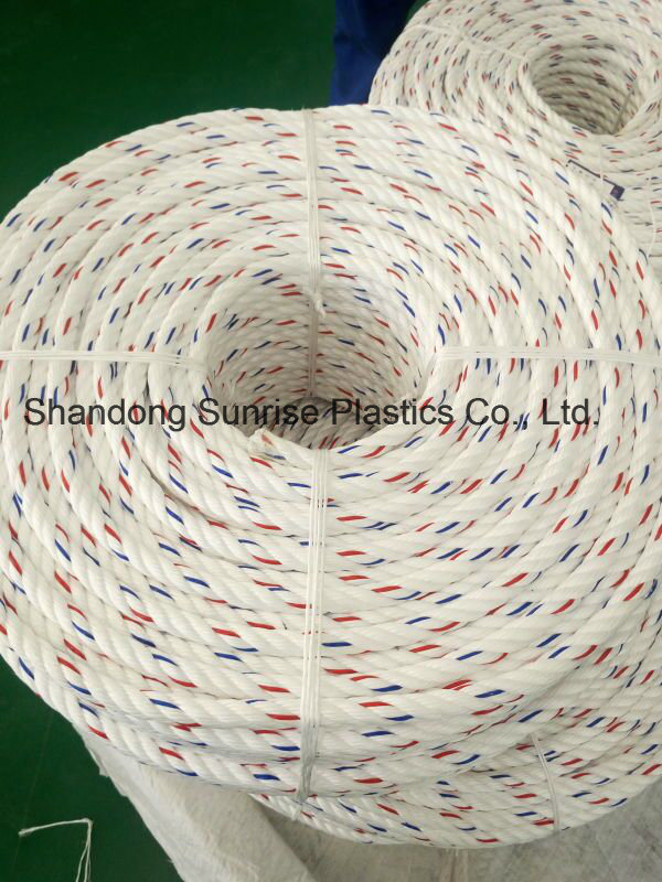 Premium Quality PP Ropes White with Blue & Red