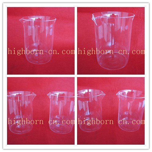 Clear Low Form Glass Beaker with Graduation