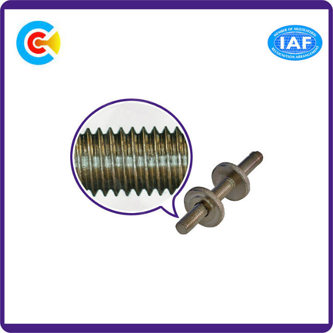 Carbon Steel 4.8/8.8/10.9 Galvanized Non-Standard Knurled Screw Nut for Building/Bridge/Railway/Machine