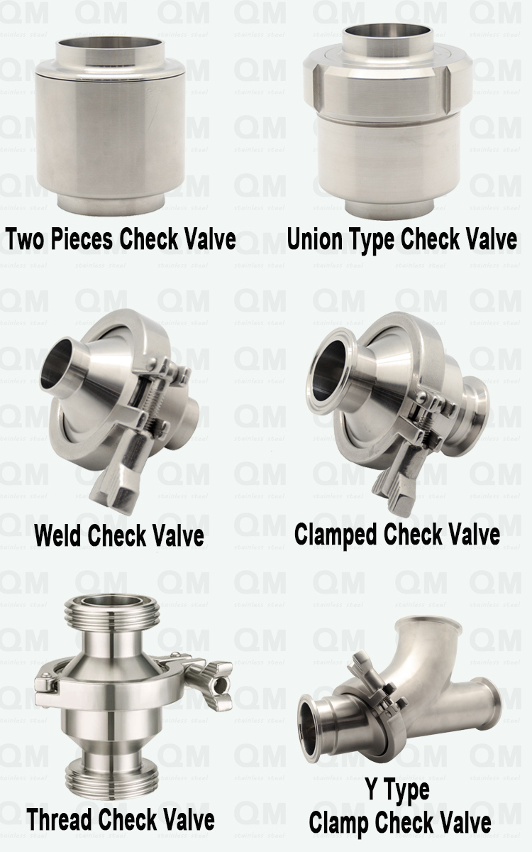 Sanitary Y Type with Swing Clamp Non-Return Check Valve