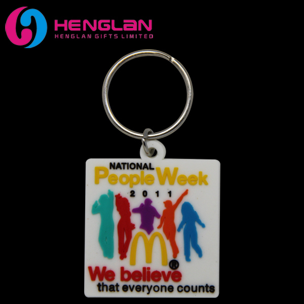 Promotional Soft PVC Mcdonald Keyring Rubber Silicone KeychainÂ 