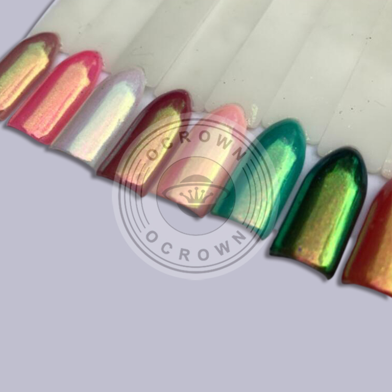 Unicorn Aurora Chrome Mirror Pearl Shell Mermaid Acrylic Nail Pigment