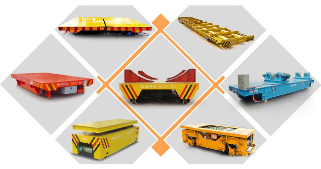 Garage Use Electric Rail Flat Trolley Car Handling Equipment