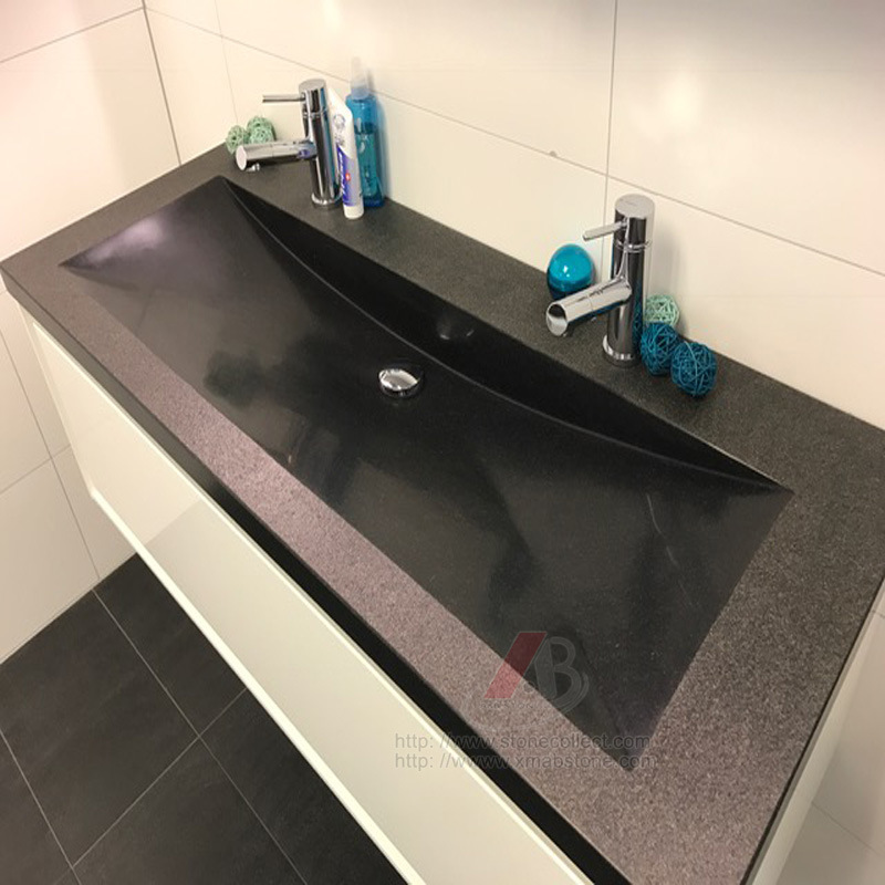 Single or Double Black Granite Basin&Sink for Bathroom or Kitchen