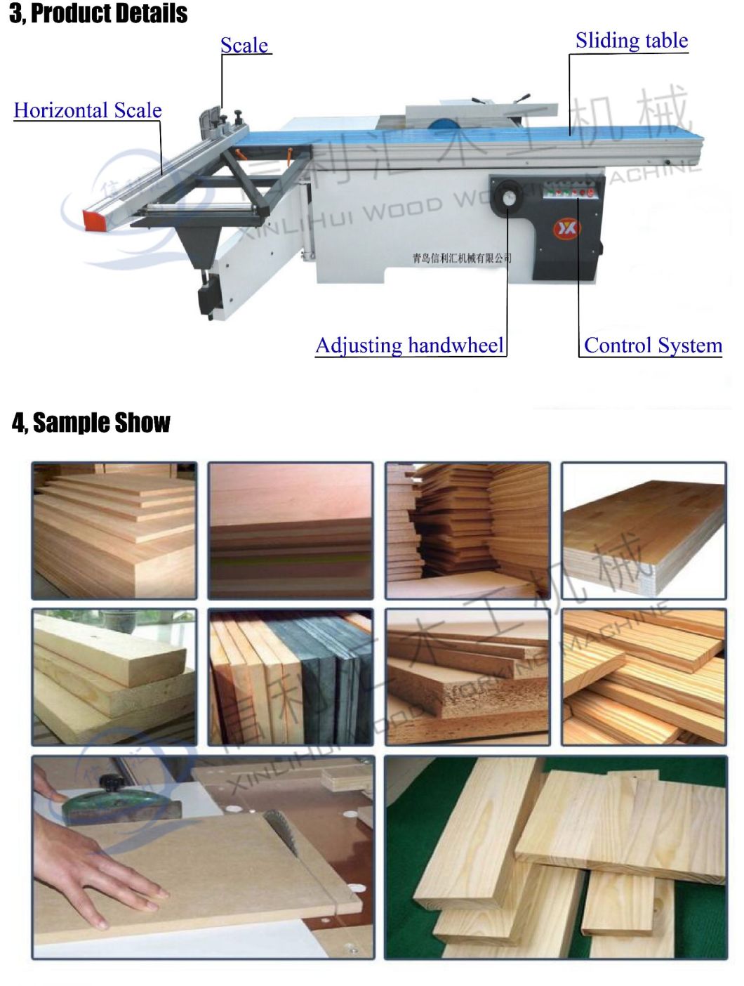 Melamine Board Cutting Machine Panel Saw Woodworking Machine Aluminium Sliding Table Saw
