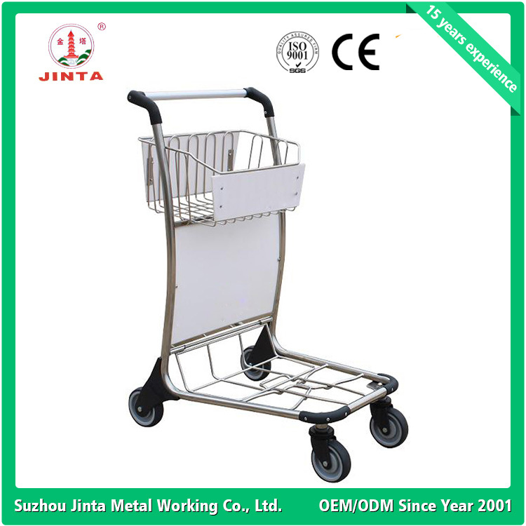 Stainless Steel Airport Luggage Trolley Without Brake (JT-SA08)