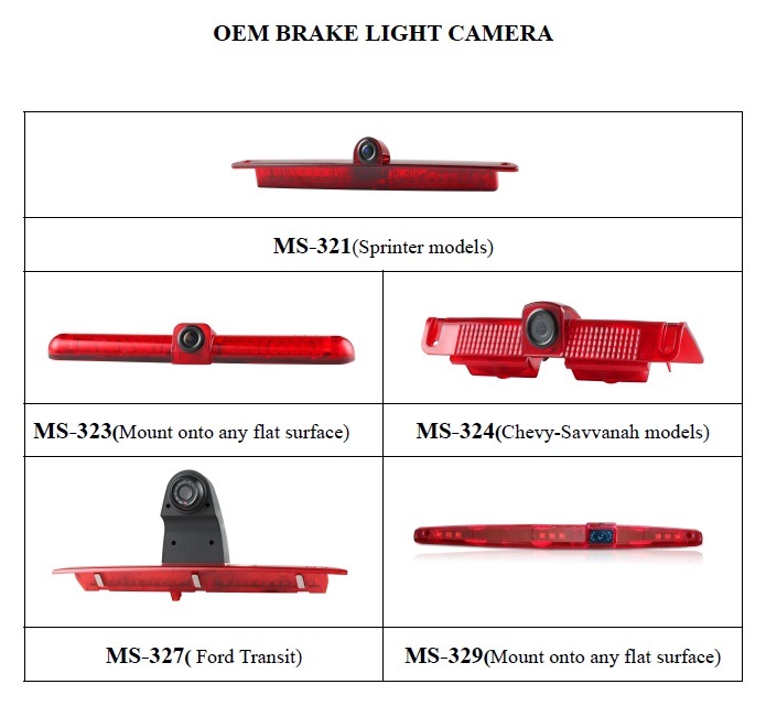 High Quality CMOS Brake Light Camera for Car Rear View