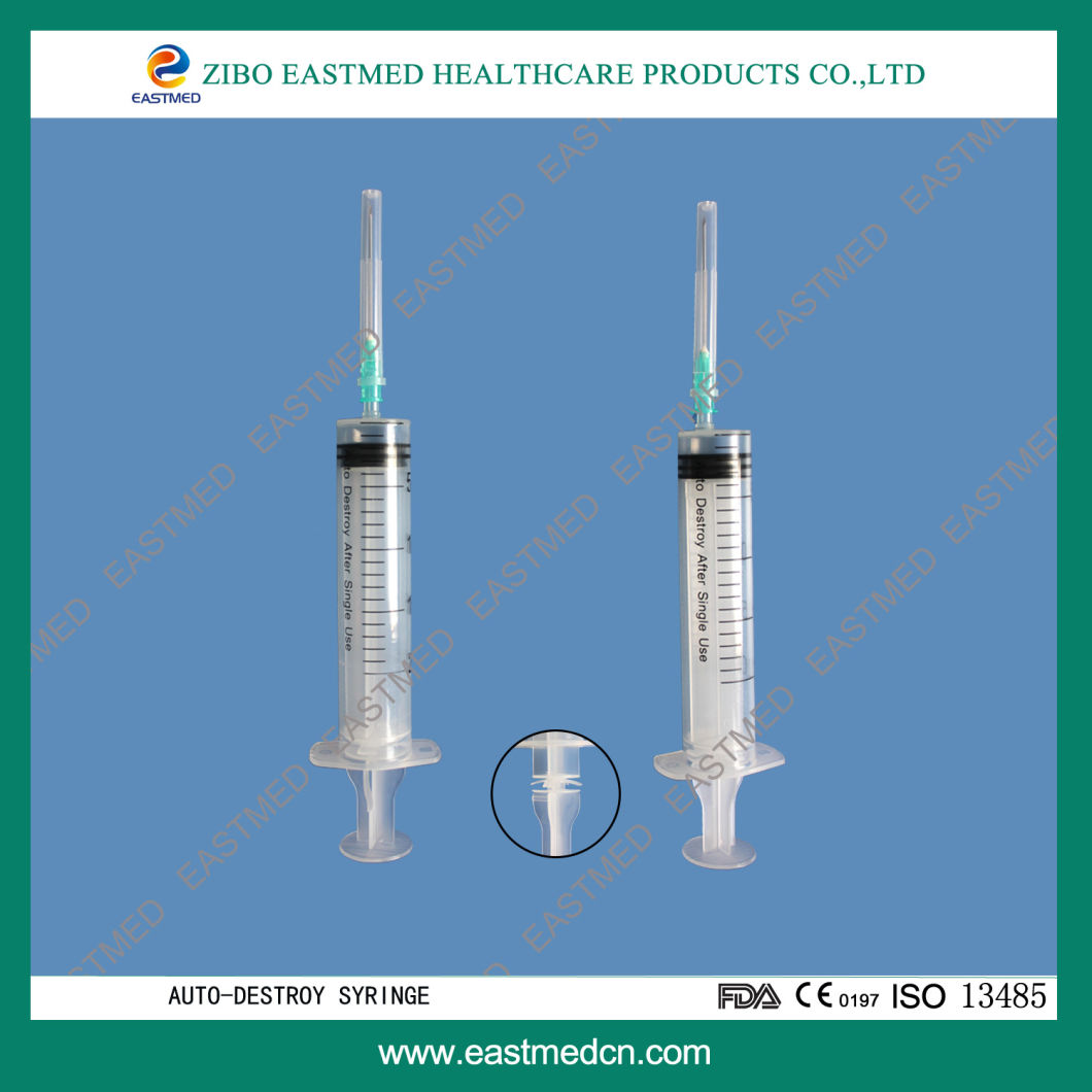 Medical Auto Disable Disposable Syringes with Ce ISO