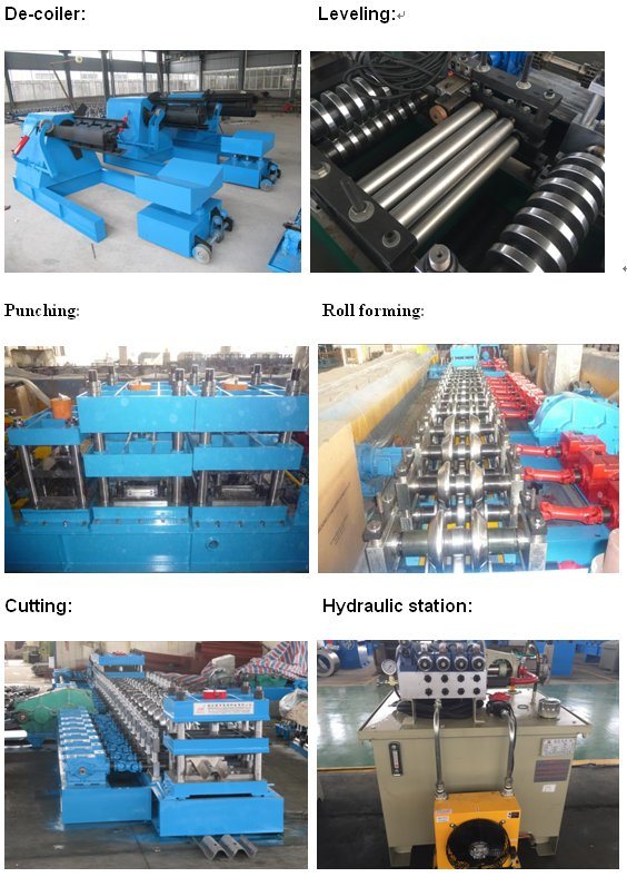 Three Waves Guardrail Roll Forming Machine with Conveyor Table