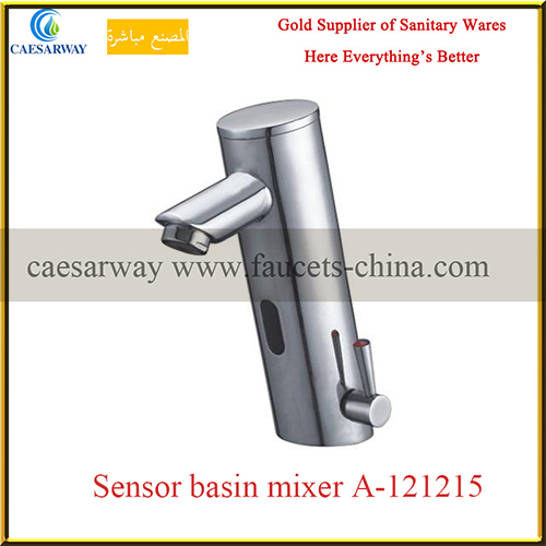 Deck Mounted Temperature Adjusted Automatic Sensor Water Basin Faucet