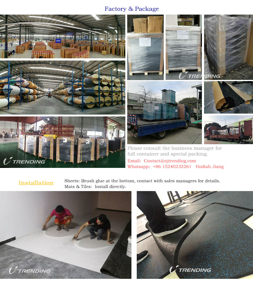 Wholesale Waterproof Recycled Rubber Gym Flooring Tile