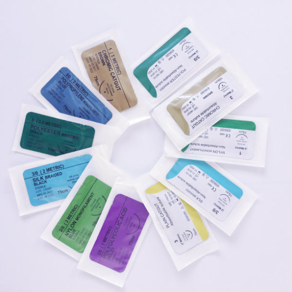 Surgical Suture All Types Nylon Polypropylene Silk Polyester Chromic Plain