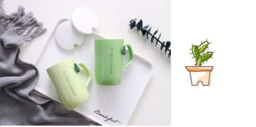 7.5*13cm Promotional Gift Coffee Mug with 6cm Spoon