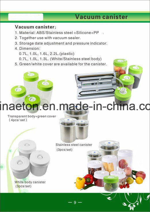 2016 Hot-Selling Plastic Food Vacuum Tank, Food Vacuum Canister (ET-2700)