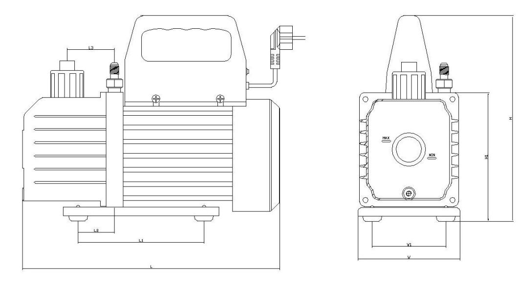 Single-Stage Rotary Vane Vacuum Pump for Air Conditioner