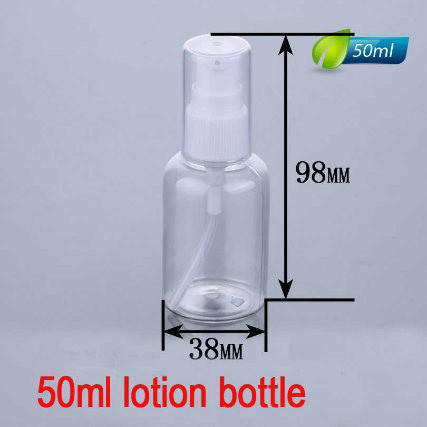 50ml Clear Personal Care/Cosmetic Pet Plastic Body Lotion Bottle with Pump