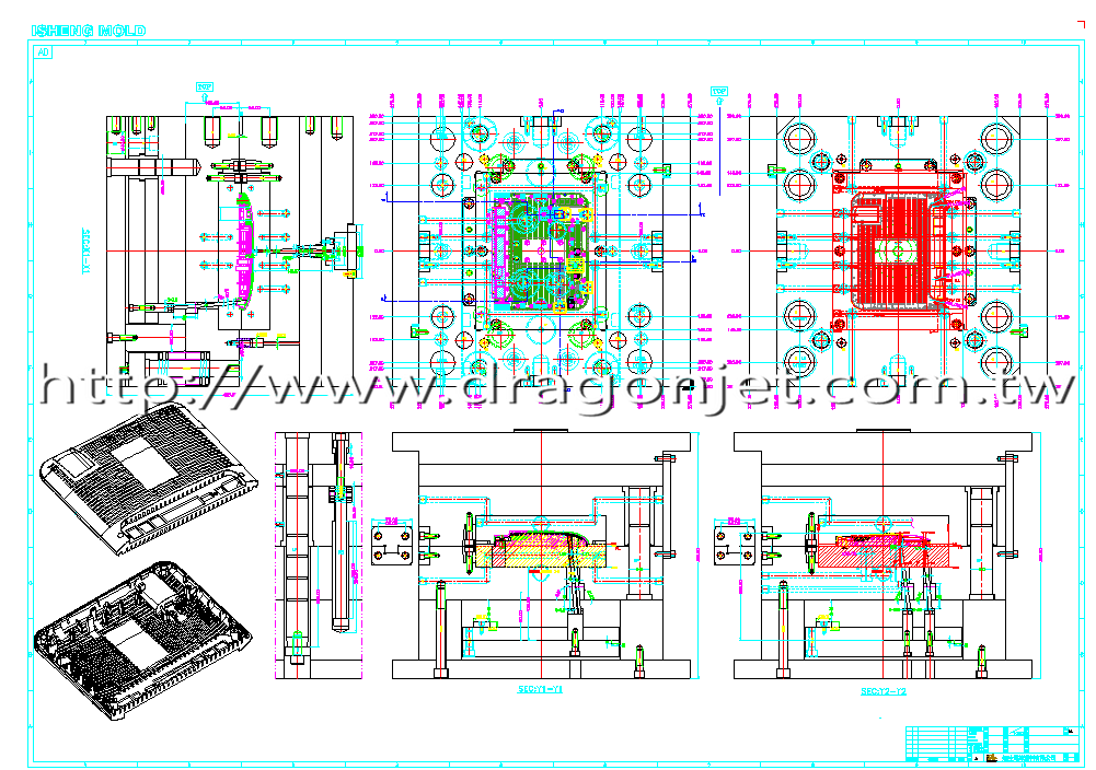 OEM Plastic Router Top Case/Cover Injection