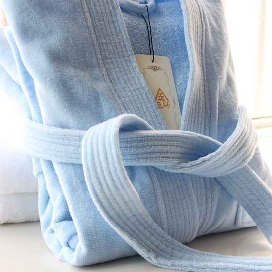 White Terry Cotton Hotel Bathrobe / Pajamas with Embroidery Logo