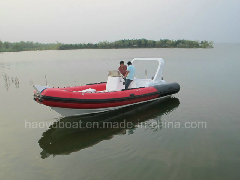 22.3feet Rib680 Boat Inflatable Boat Fishing Boat Rigid Inflatable Boat with Hypalon or PVC
