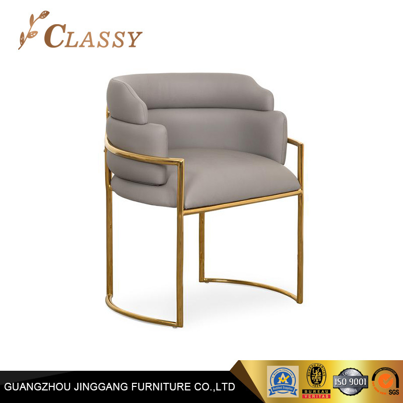 Modern Furniture Wholesale Leather and Metal Dining Chair