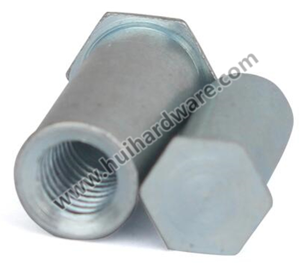 Blue Zinc Plated Hex Head Inner Thread Blind Rivet Nuts