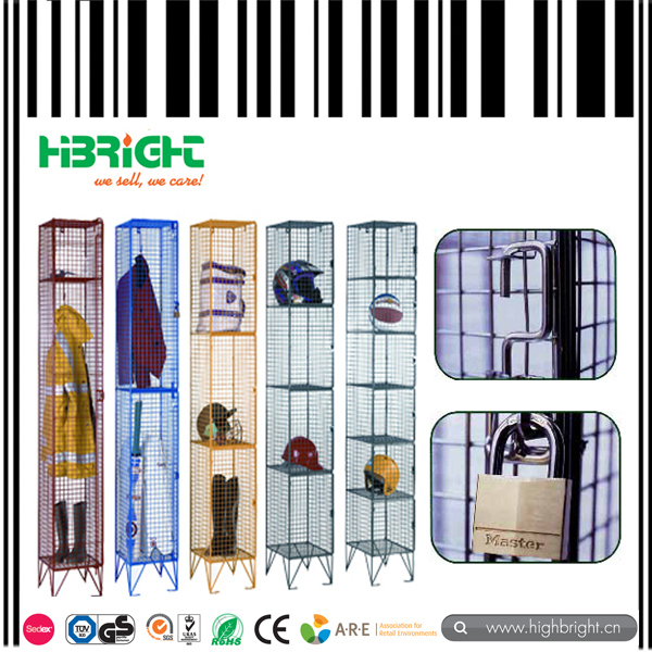 Colored Wire Mesh Storage Lockers for UK Market