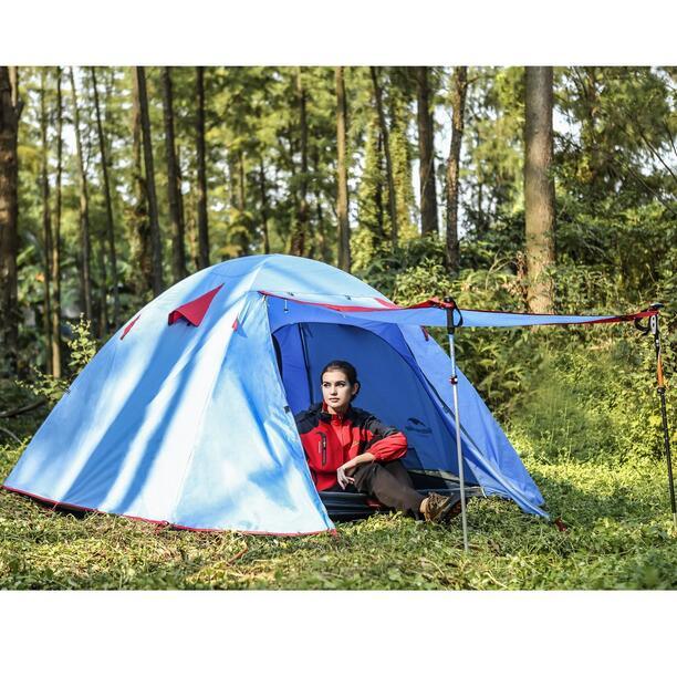 Double Layer 2-4 Person 3 Season Aluminum Rod Camping Tent