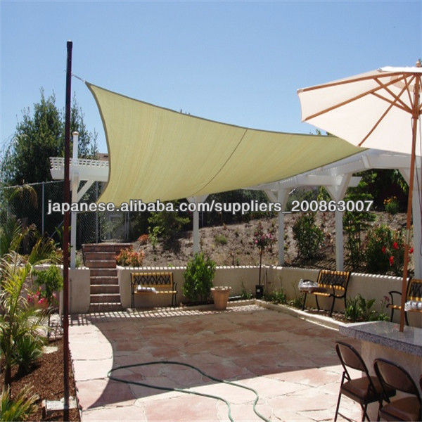 Cheap Waterproof HDPE Fabric Outdoor Garden Triangle Sun Shade Sail