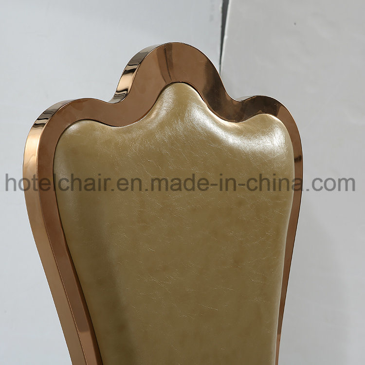 Leather Stainless Steel Metal Restaurant Dining Chairs (LH-632Y)