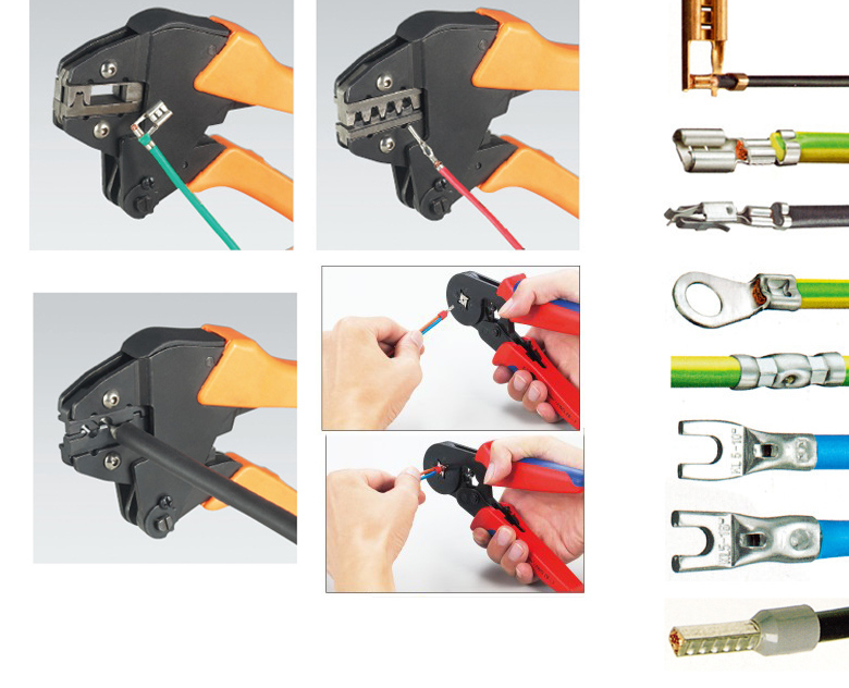 Crimping Tool for Non-Insulated Open Plug-Type Connector