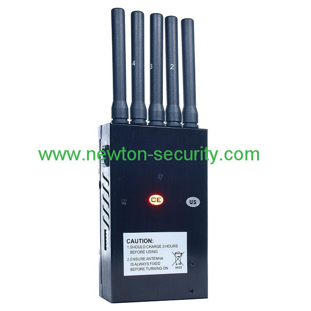 5 Antenna Portable Wireless Signal Jammer for GSM/Dcs/CDMA/3G/GPS/WiFi