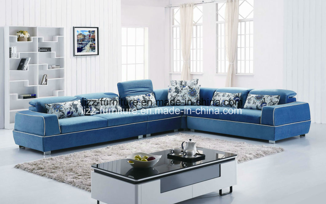 Competitive Price Living Room Fabric Corner Couch