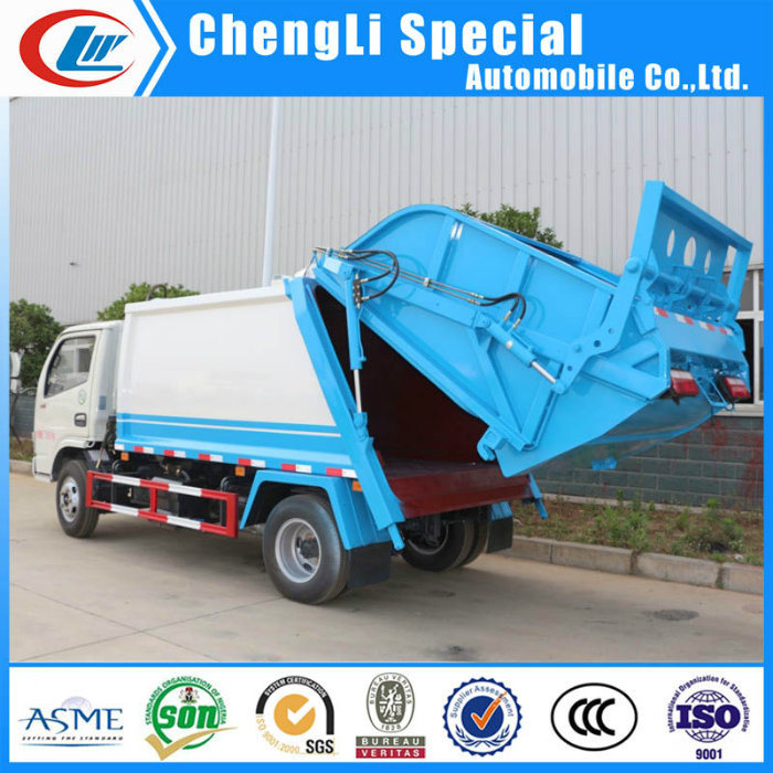 Small Capacity City Sanitation Car Household Waste Transport Compactor Garbage Truck