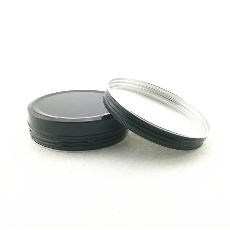 Black Aluminum Cans Cosmetic Cream Pomade Jar