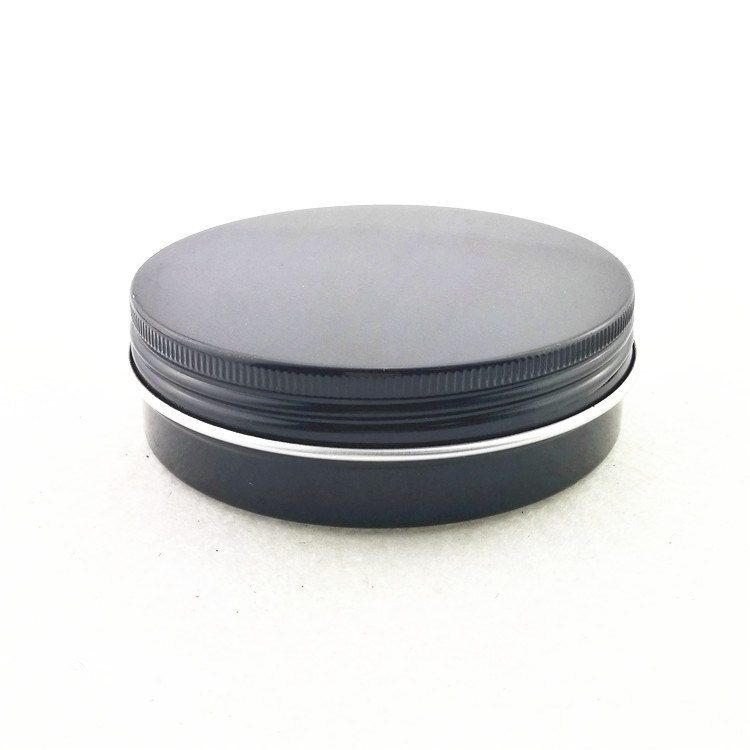 Black Aluminum Cans Cosmetic Cream Pomade Jar