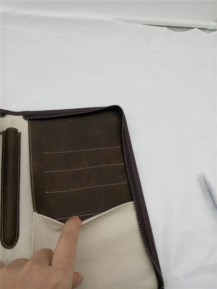 Custom Zipper Around Leather Clutch Purse Travel Zipper Passport Wallet