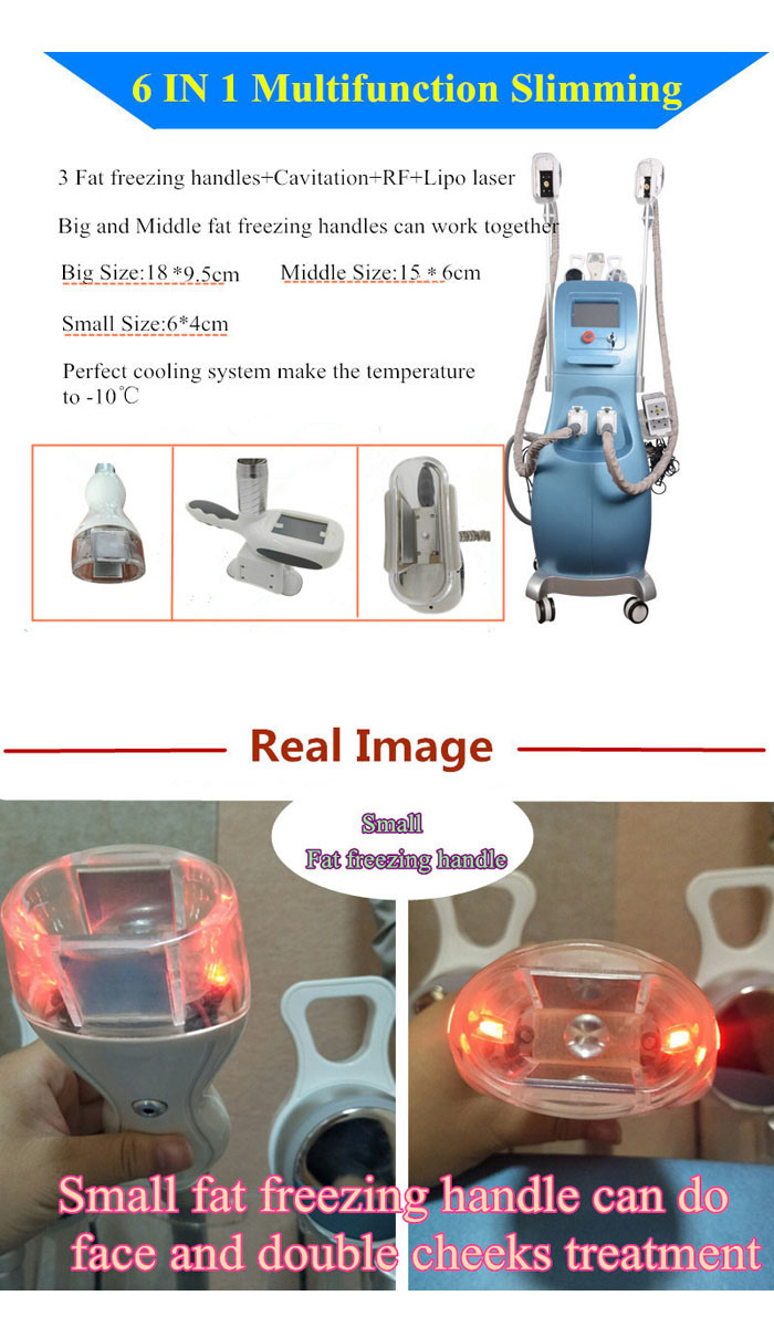 Cryolipolysis Body Slimming Cavitation Tripolar RF Face Lifting Vacuum Therapy Machine