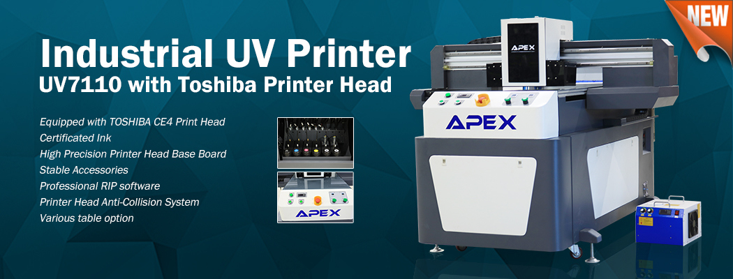 Apex Industrial UV Printer UV7110 Flatbed UV Printer