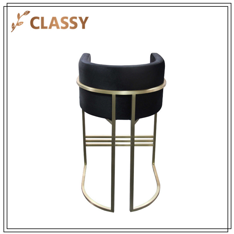 Stainless Steel Dining Furniture Bar Chair with Foot Rest