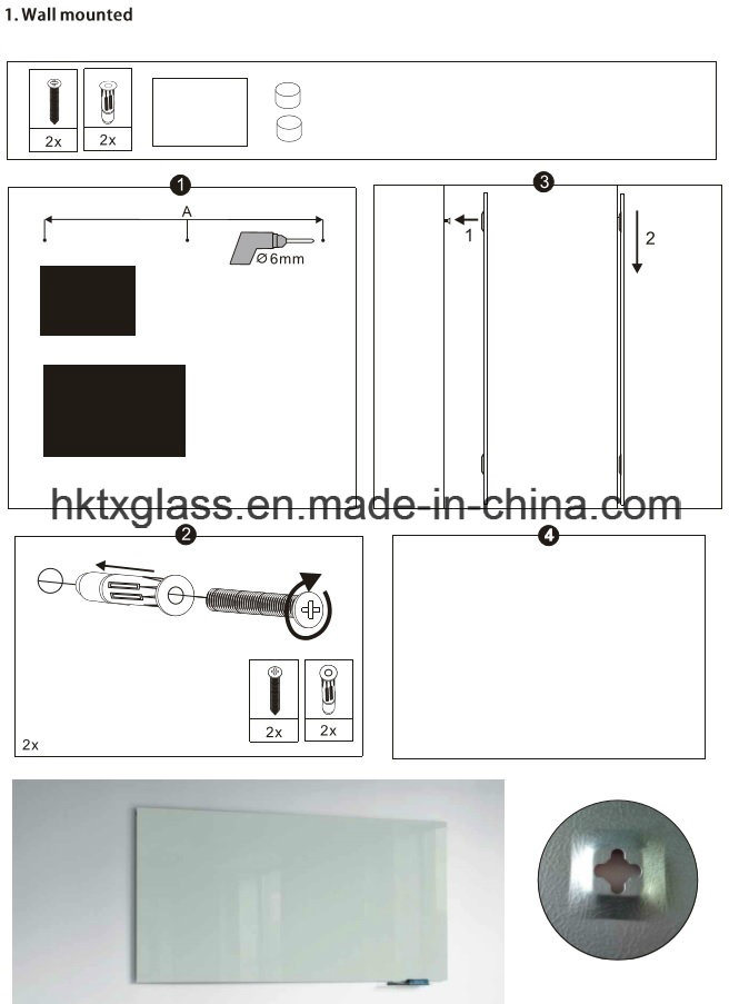 High Quality Kids Writing Glass Whiteboards with En12150 Asnzs2208 BS62061981