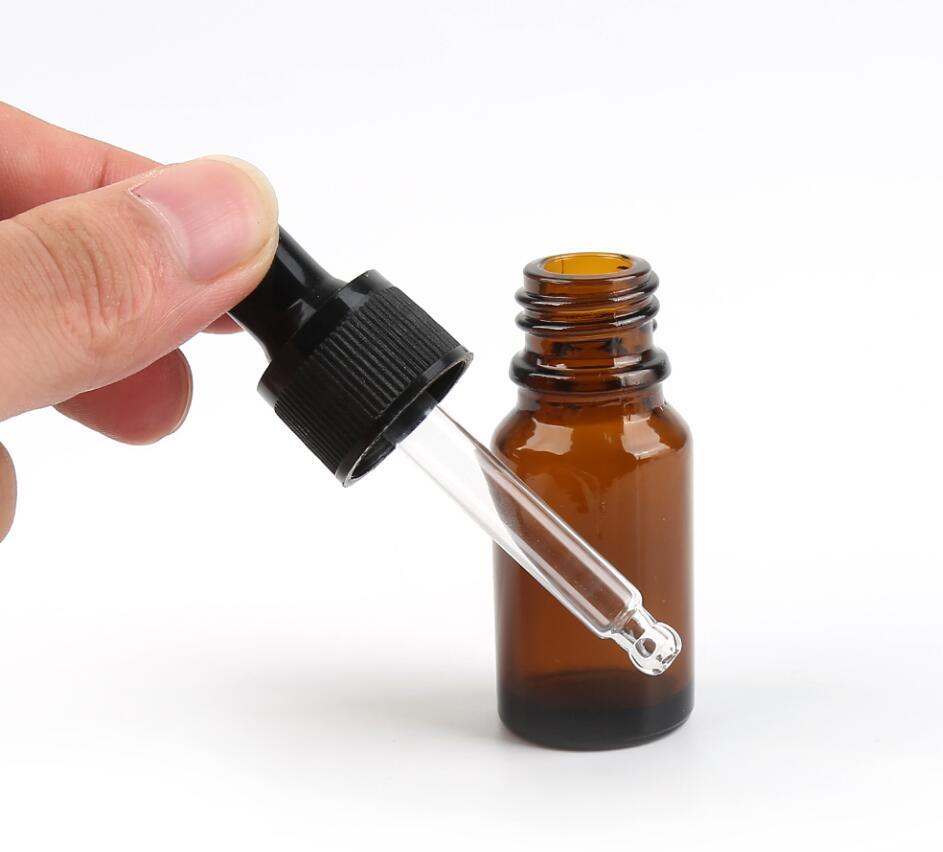 10ml Pipette Empty Dropper Bottles Aromatherapy/Eye Drops Amber Glass Mini Pot Jar Travel Pot Eye Dropper Liquid Reagent