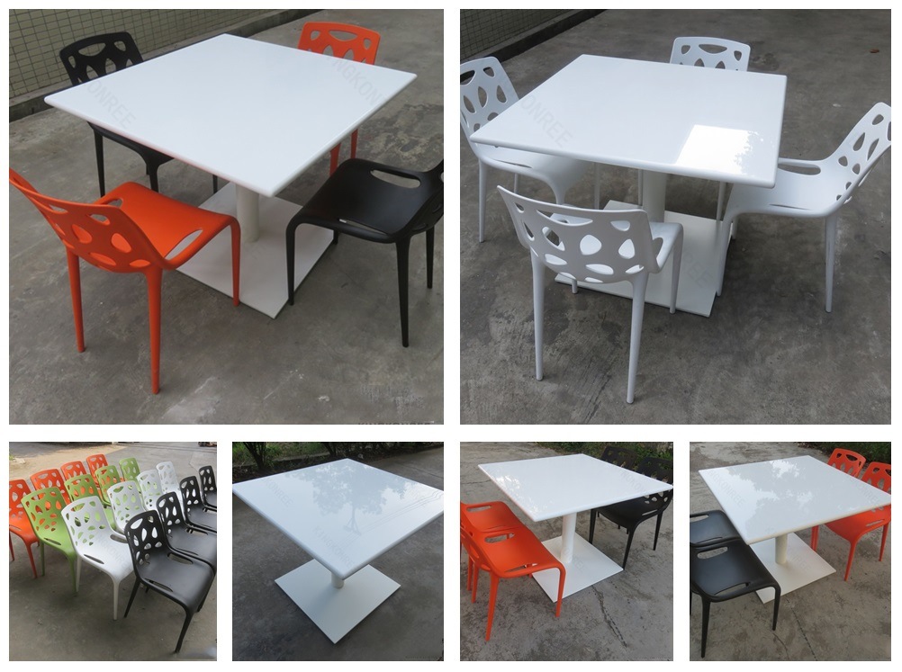 Solid Surface Fast Food Restaurant Tables and Chairs