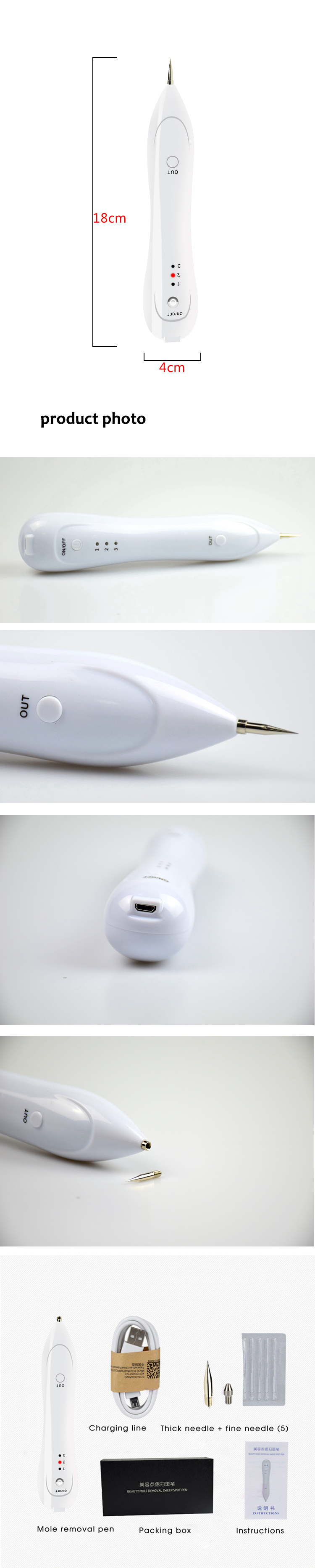 Laser Tattoo Skin Tag Removal Machine Remove Warts Electric Freckle Black Dots Mole Wart Remover Pen Sweep Dark Spot Eraser