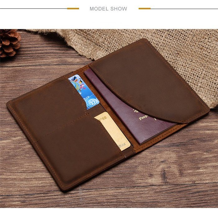 High Quality Leather Passport Wallet for Travel