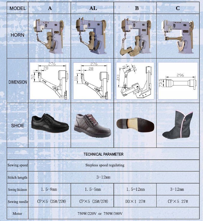 Xs0002 Double Thread Inseam Industrial Shoe Sole Stitching Machine
