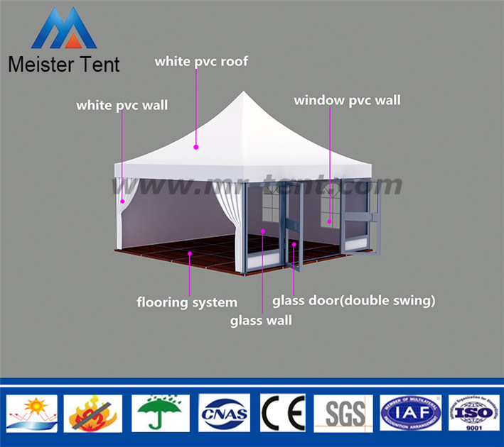 3-10m Span Outdoor White Canvas Pagoda Party Event Tent Gazebo