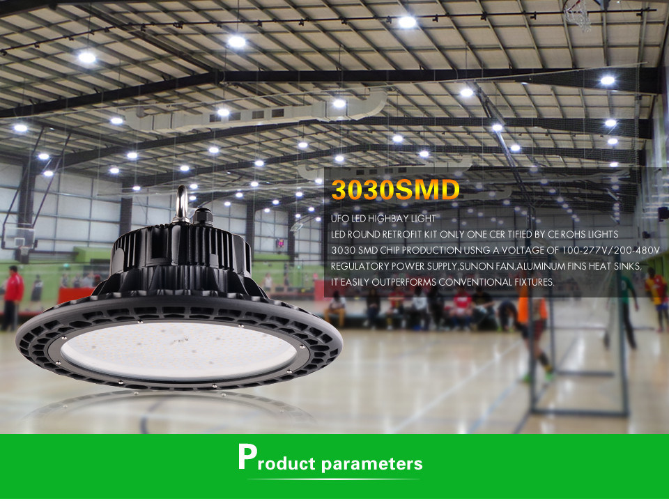 13000lumen 100W LED UFO High Bay Light 5500K-6700K