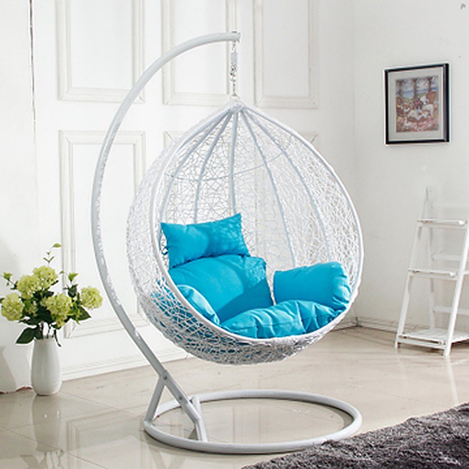 Synthetic PE-Rattan Woven Patio Furniture Outdoor Garden Wicker Hammock Swing Chair