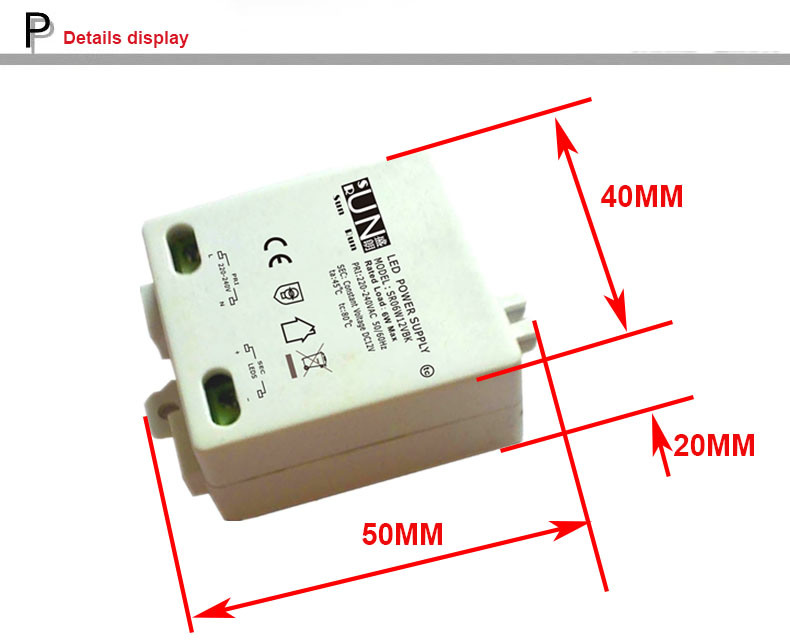 Ce CV 12V 24V 6W 5W 3W LED Power Driver LED Strips Power